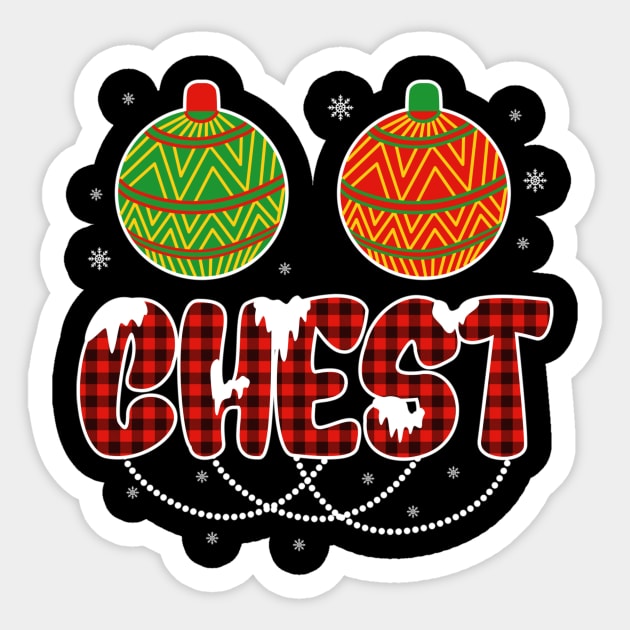 Funny Chest Nuts Couples Christmas Chestnuts Sticker by fenektuserslda